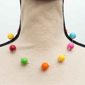 Colorful beaded choker fashion trend bright, fun summer vibe by Ali Khan